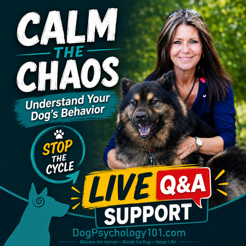 Calm the Chaos dog behavior course with live Q&A support from Dog Psychology 101