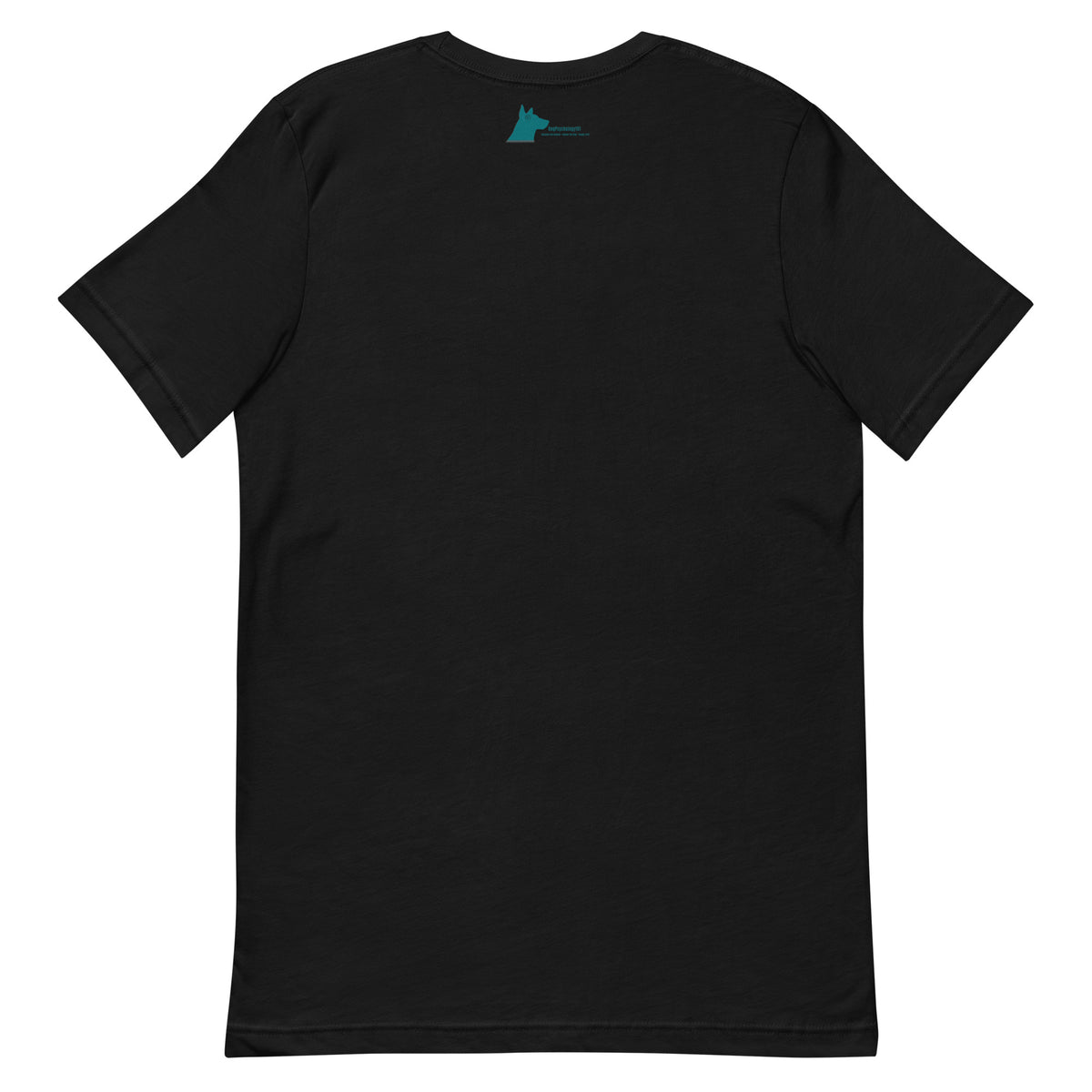 Back of black Dog Freak t-shirt by Dog Psychology 101