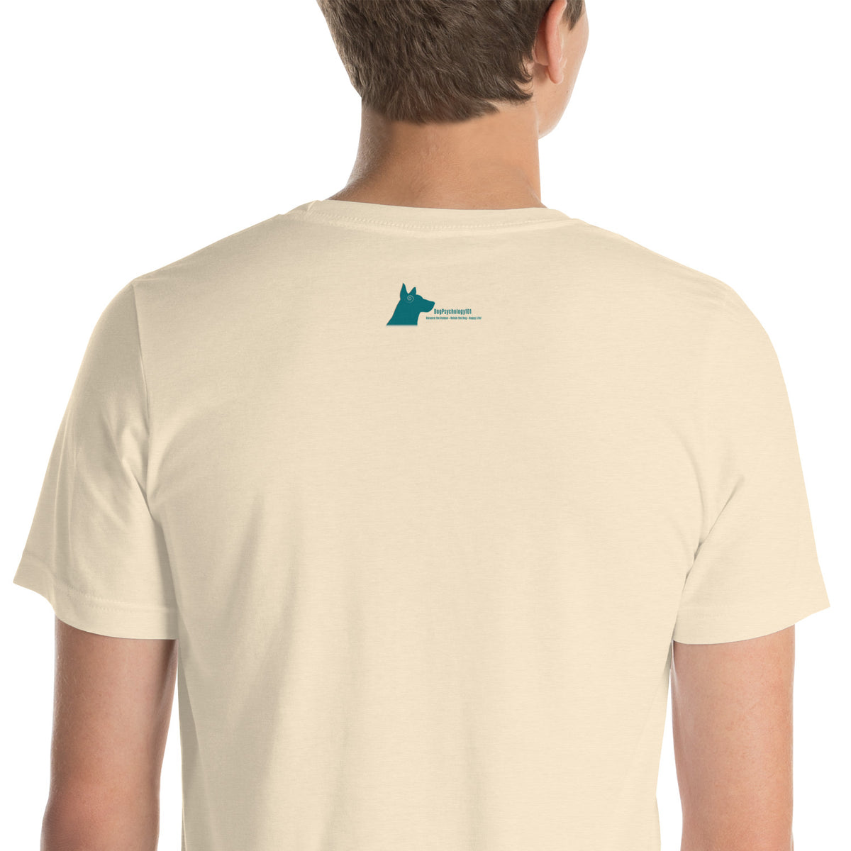My Dog is An Honor Student - French Bulldog unisex t-shirt in heather natural, close-up view