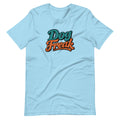 Ocean blue t-shirt with Dog Freak in retro script, funny dog lover shirt by Dog Psychology 101