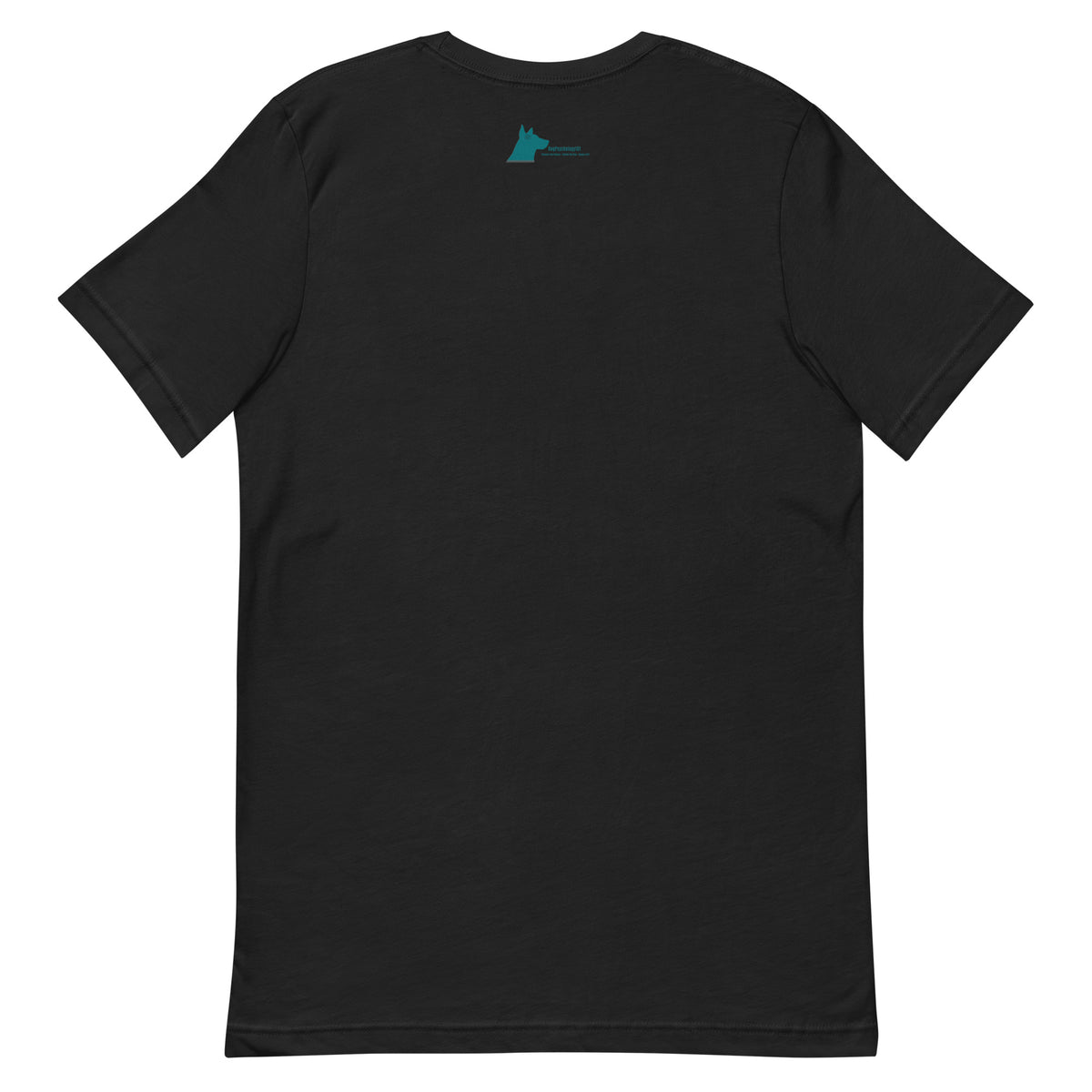 No You Can’t Pet My Dog unisex t-shirt in vintage black, back view